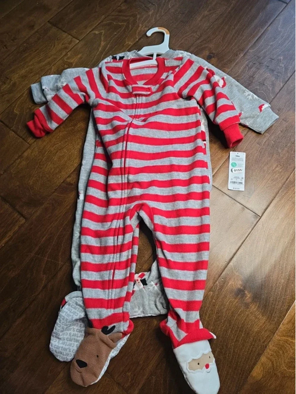 12m brand new fleece, christmas pajamas from carter's item, 155G6